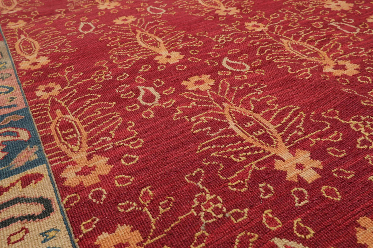 6x9 Rust, Mint Hand Knotted Soumak 100% Wool Nourison Nourmak Traditional Oriental Area Rug-4