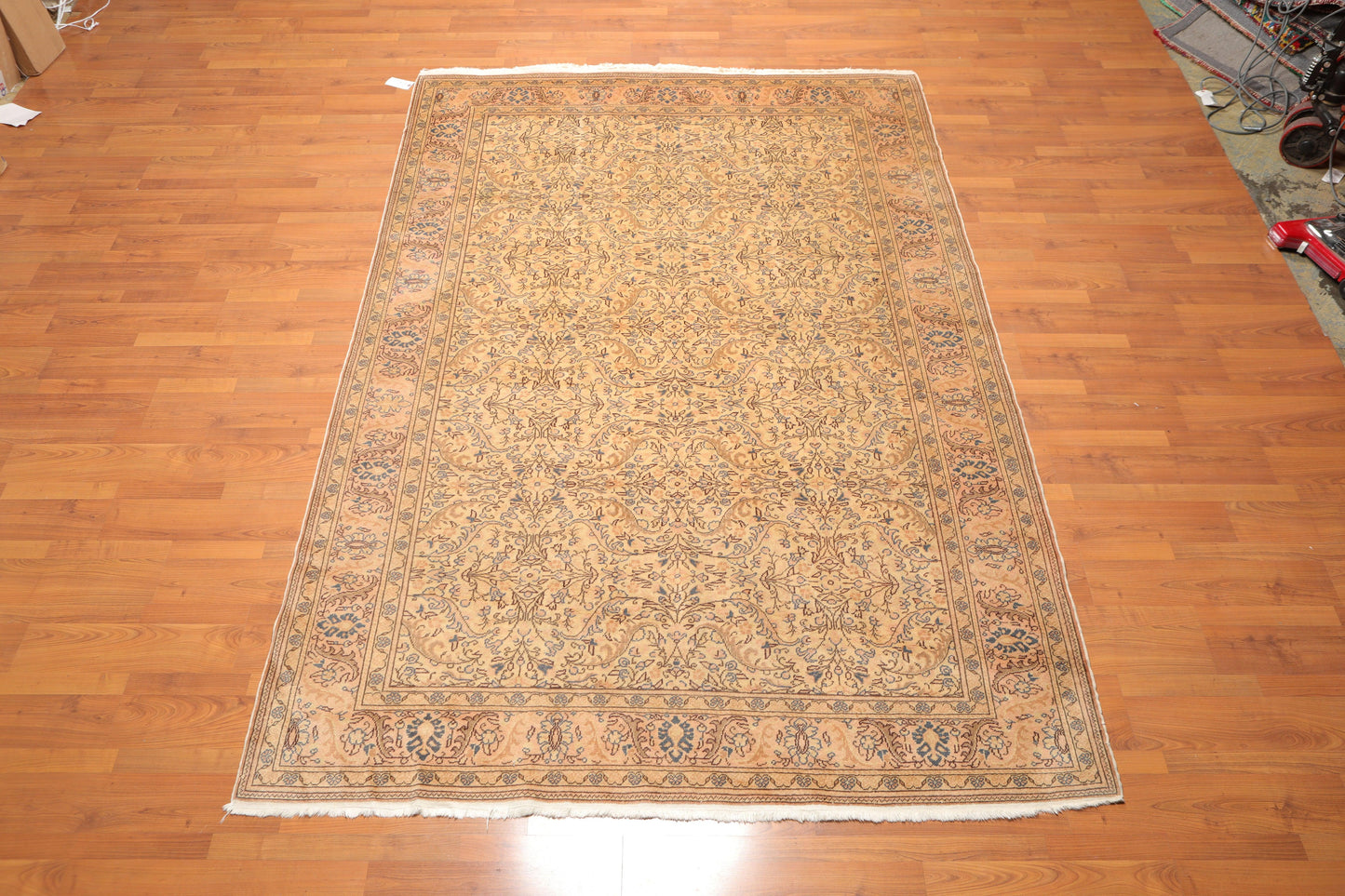 6'8" x 9'8" Hand Knotted Authentic Oushak 100% Wool Oriental Area Rug Beige-1