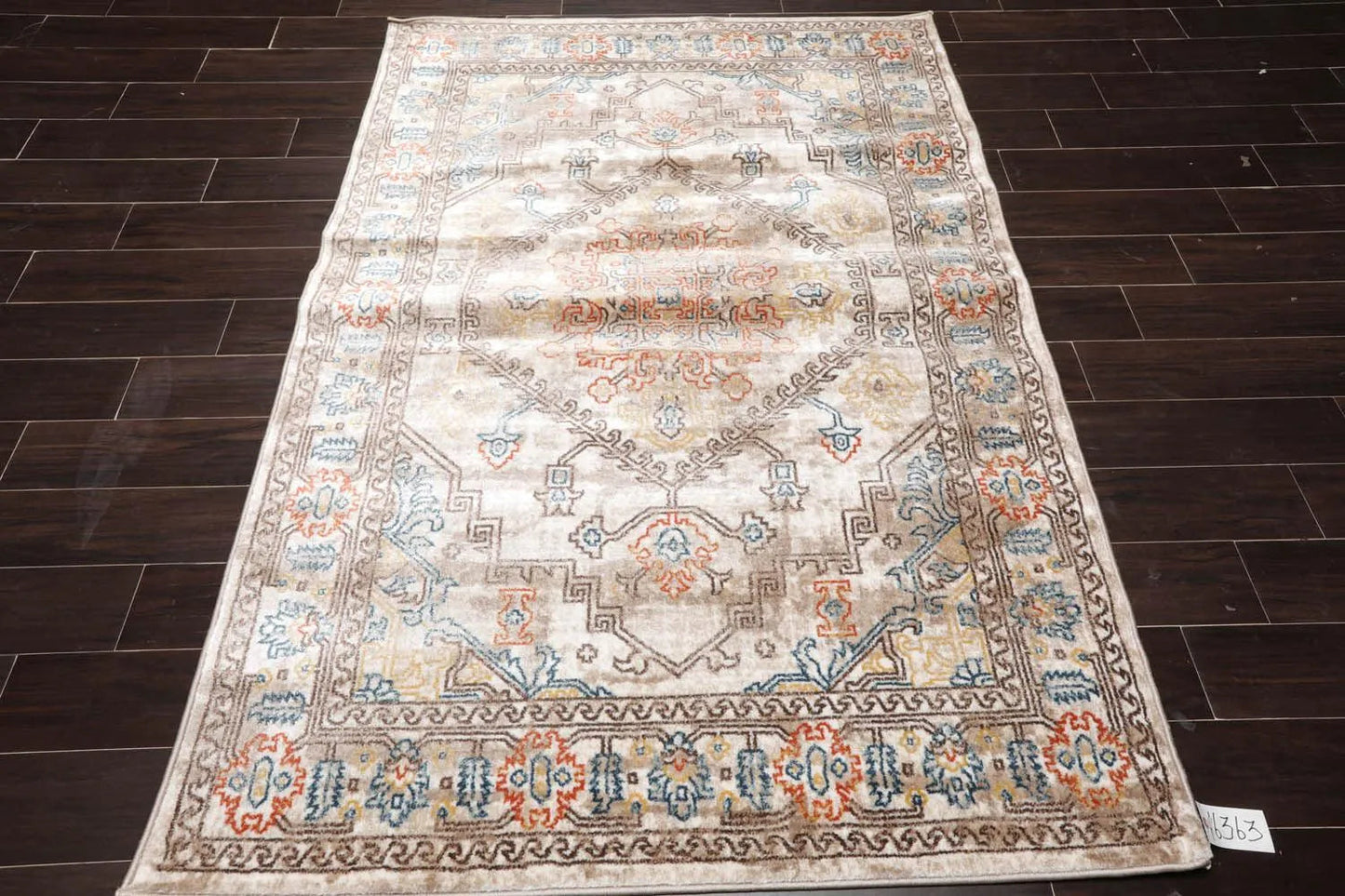 5 x 7 Transitional 100% Polypropylene Oriental Area Rug Beige, Taupe-1