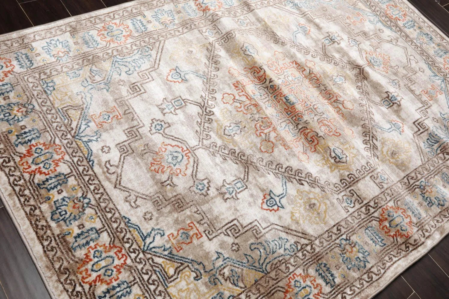 5 x 7 Transitional 100% Polypropylene Oriental Area Rug Beige, Taupe-3
