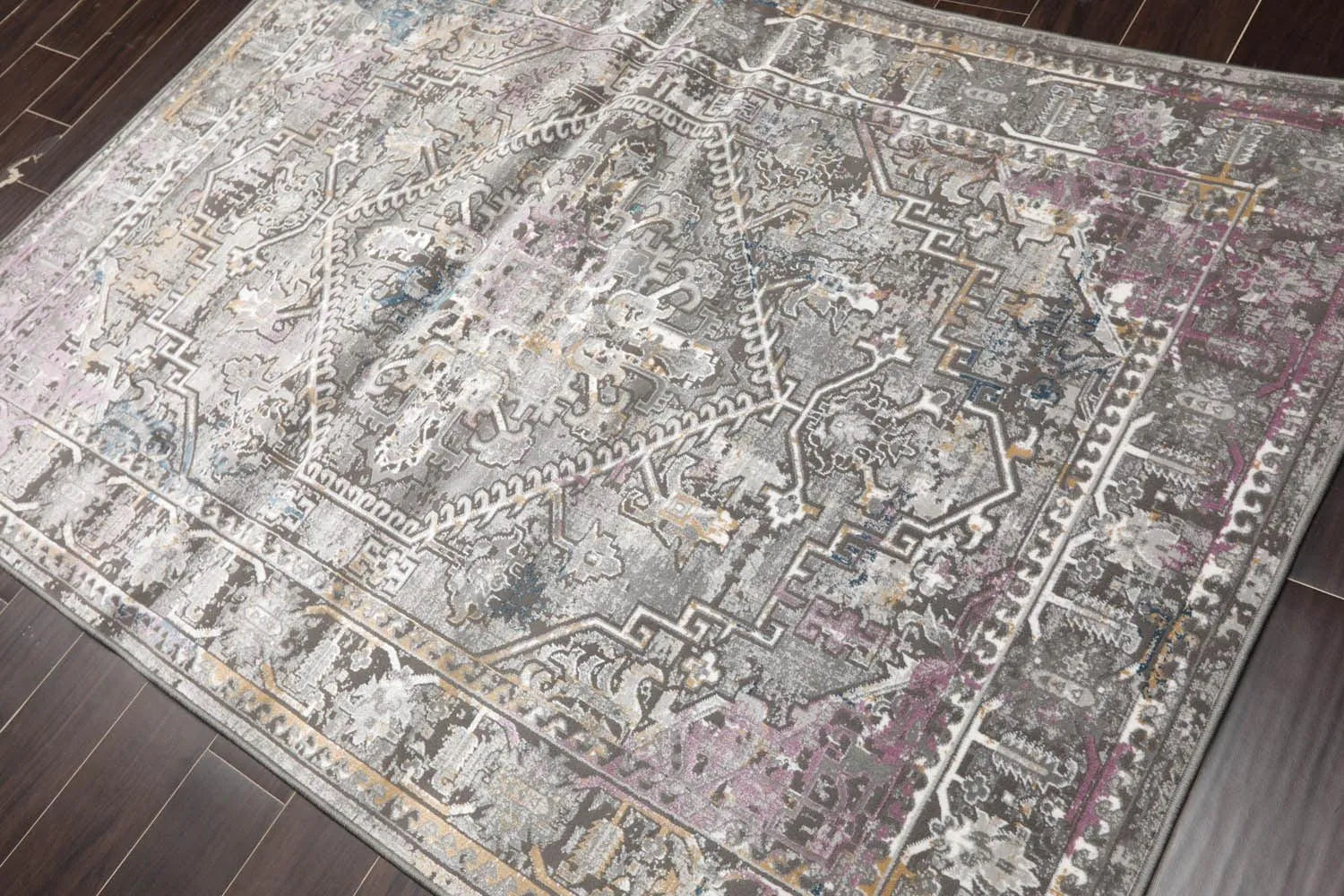 5' x 7' Transitional 100% Polypropylene Oriental Area Rug Gray, Brown-2
