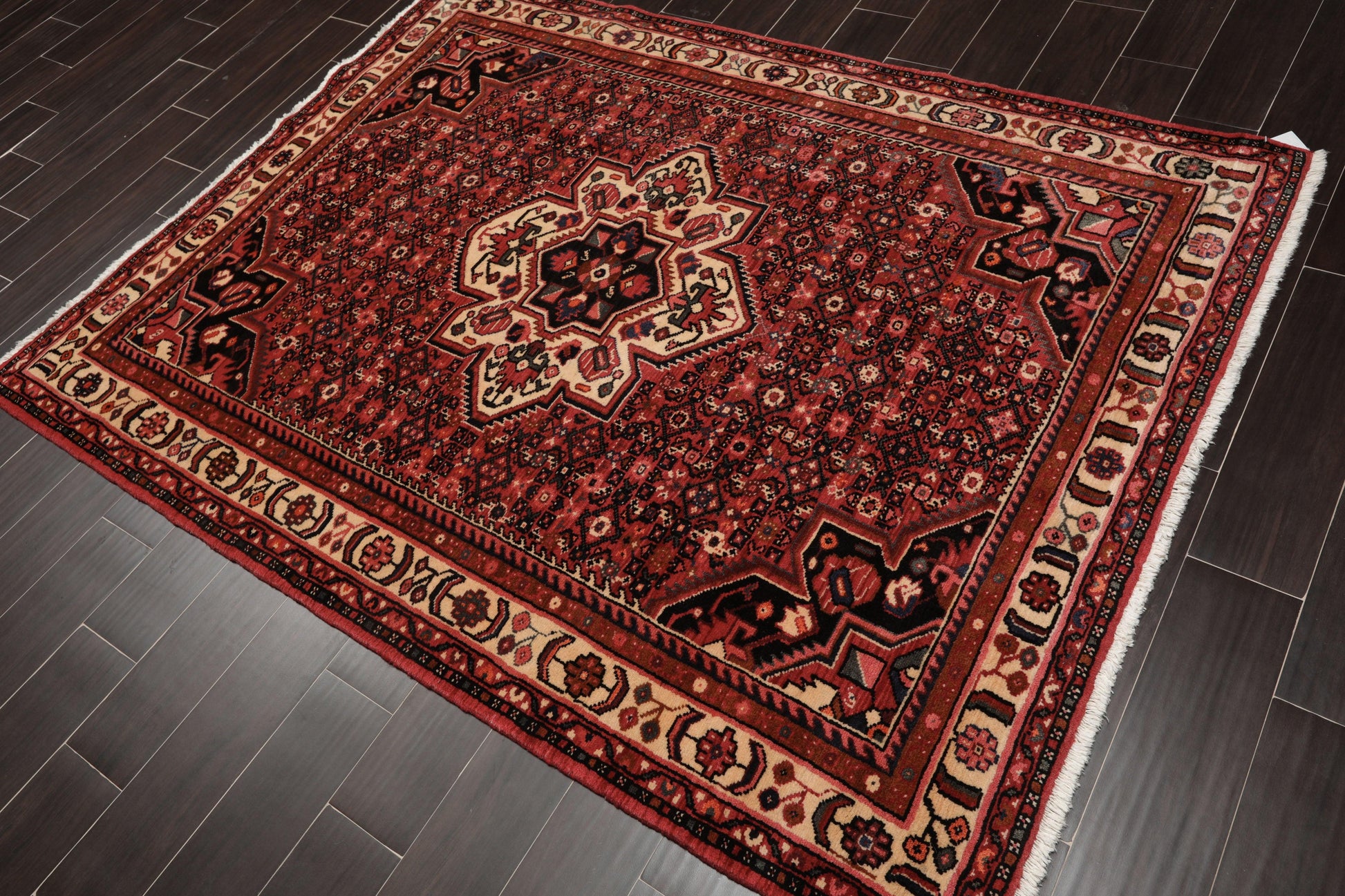5'1" x 6'10" Hand Knotted 100% Wool Vegetable Dyes Oriental Area Rug Red-2