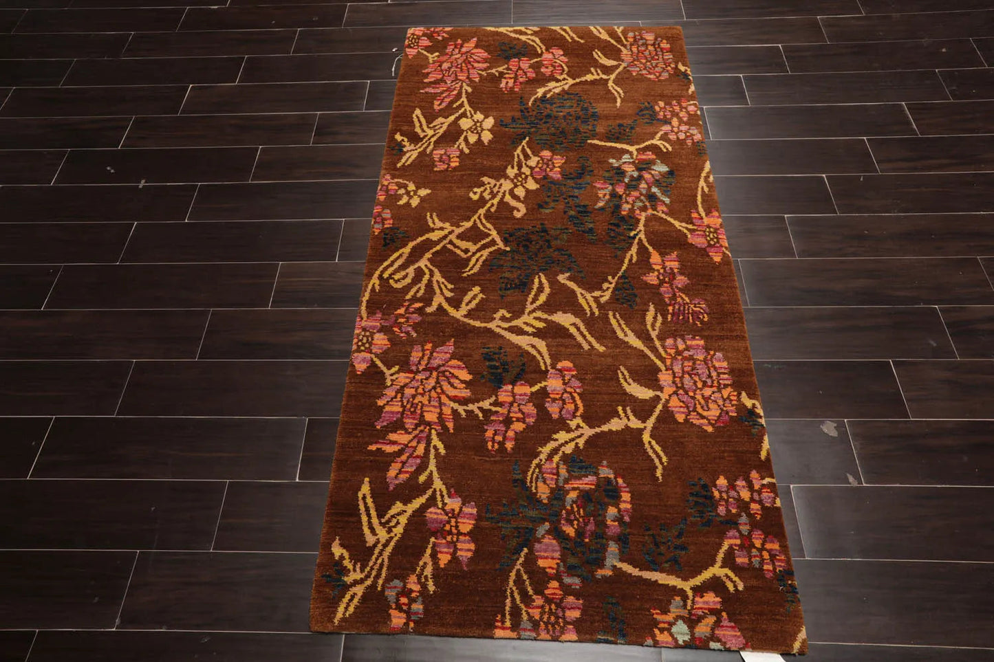 4x6 Brown,Gold Hand Knotted Tibetan 100% Wool Michaelian & Kohlberg Traditional  Oriental Area Rug-2