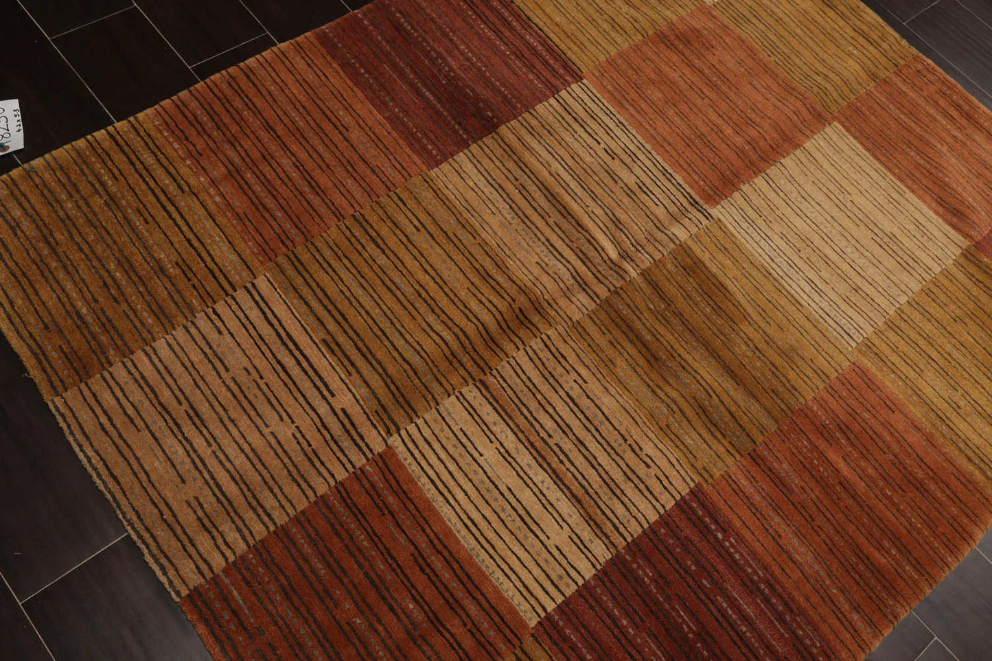 3x5 Rust, Gold Hand Knotted Tibetan 100% Wool Michaelian & Kohlberg Traditional Oriental Area Rug-4