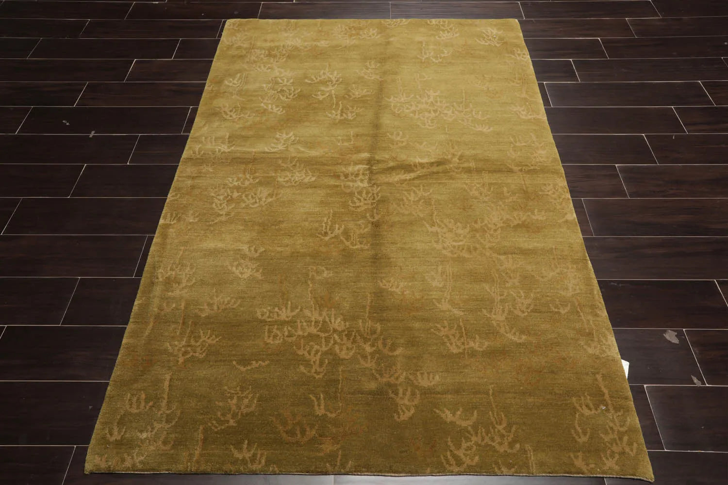 4x6 Lime Hand Knotted Tibetan 100% Wool Michaelian & Kohlberg Traditional Oriental Area Rug-2