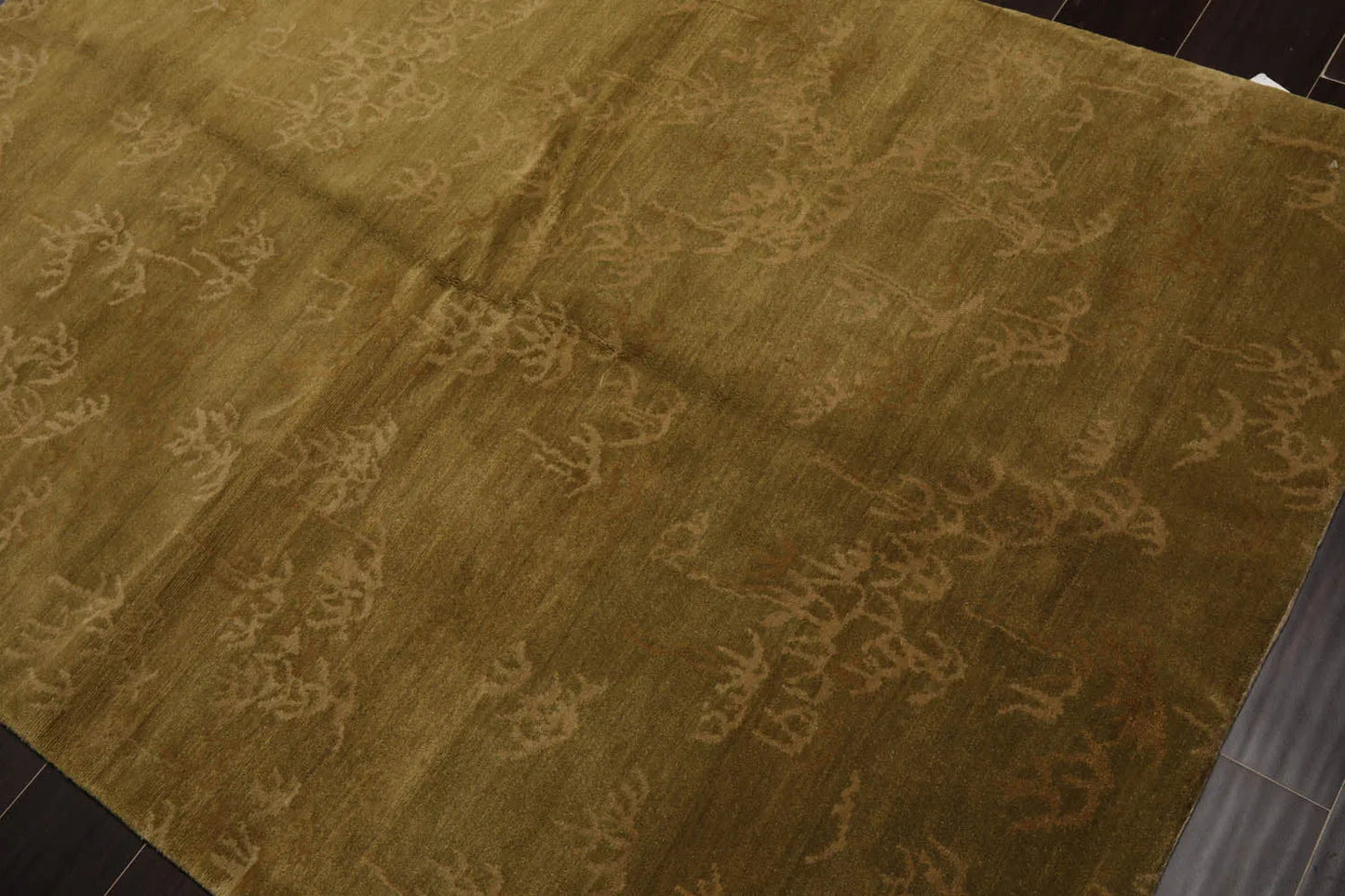 4x6 Lime Hand Knotted Tibetan 100% Wool Michaelian & Kohlberg Traditional Oriental Area Rug-3
