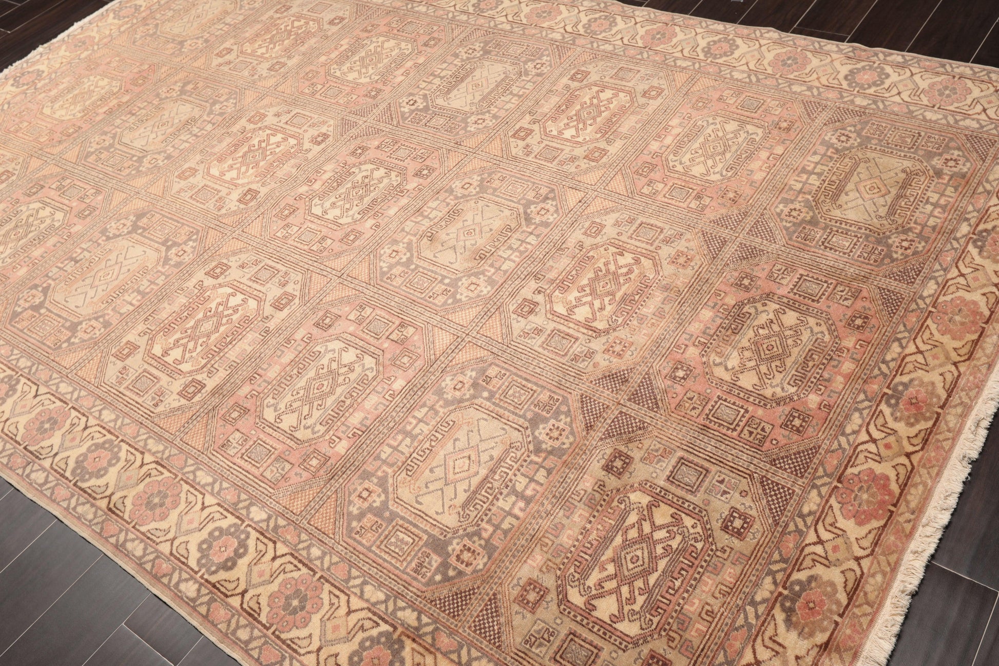 6'6" x 9'11" Hand Knotted Wool Kayseri Vegetable dyes Oriental Area Rug Rose-2