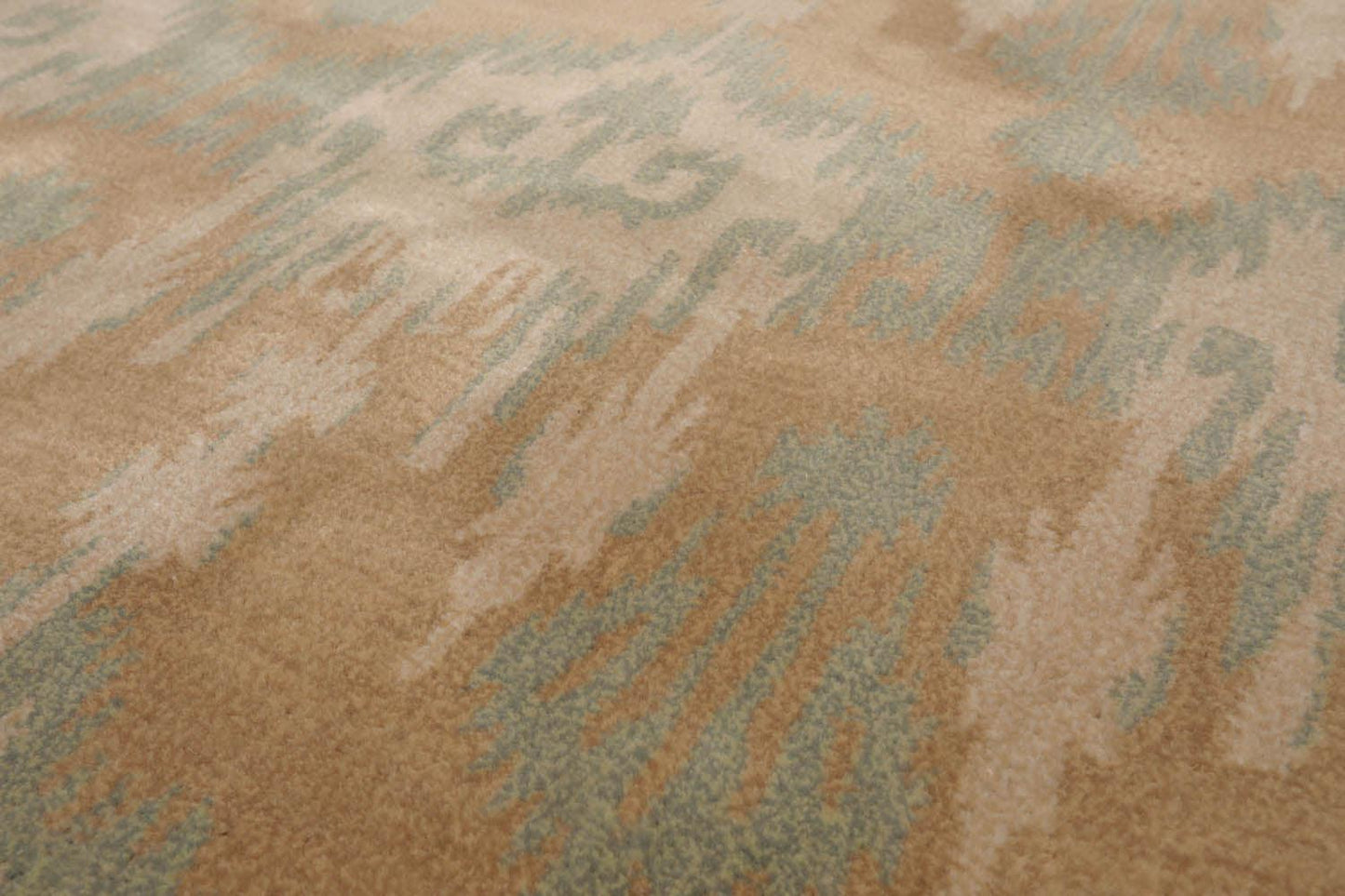 5'1" x 8'7" Handmade 100% Wool Ikat Oriental Area Rug Modern Tan-4