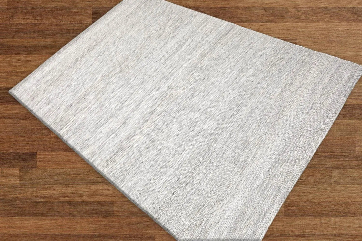 Multi Sizes Hand Woven Dhurry 100% Wool Oriental Area Rug Silver, Gray Color-2