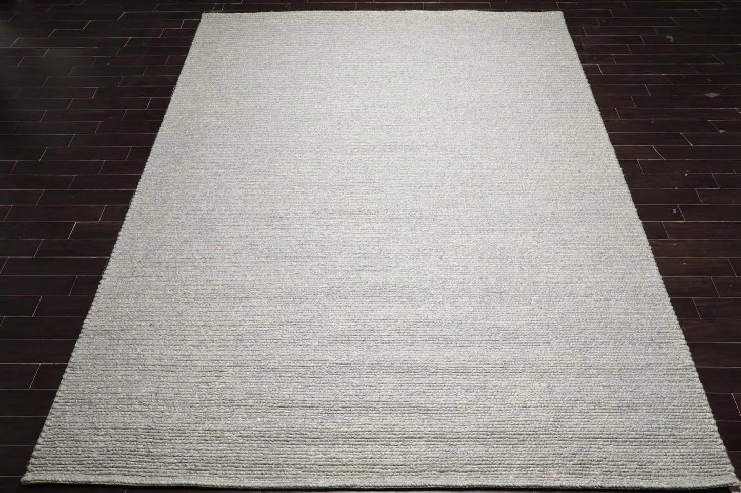 10’ x 14’ Modern Berber Textured Thick Pile Area Rug Ash Gray Hand Woven Wool-1