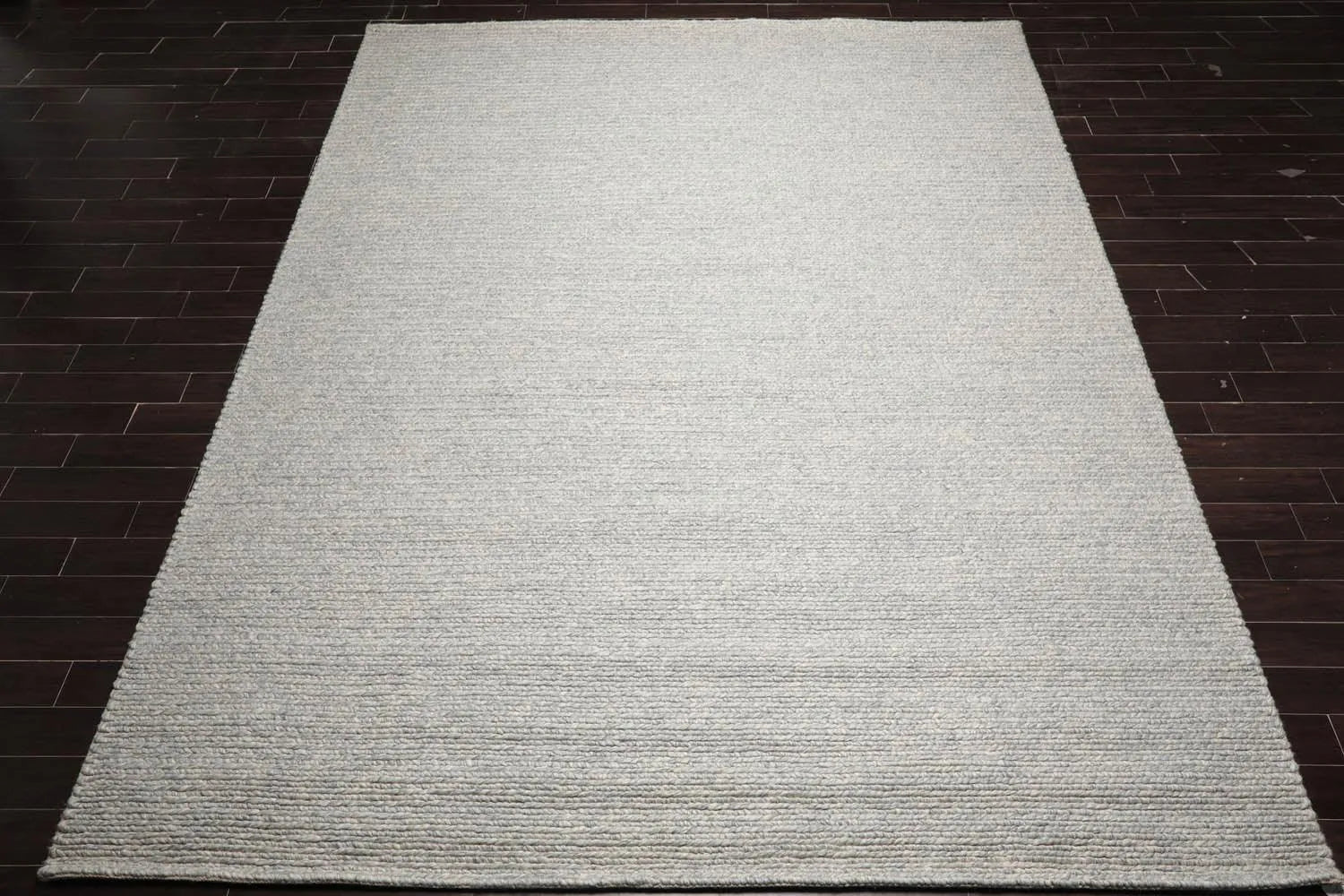 10’ x 14’ Modern Berber Textured Thick Pile Area Rug Ash Gray Hand Woven Wool-1