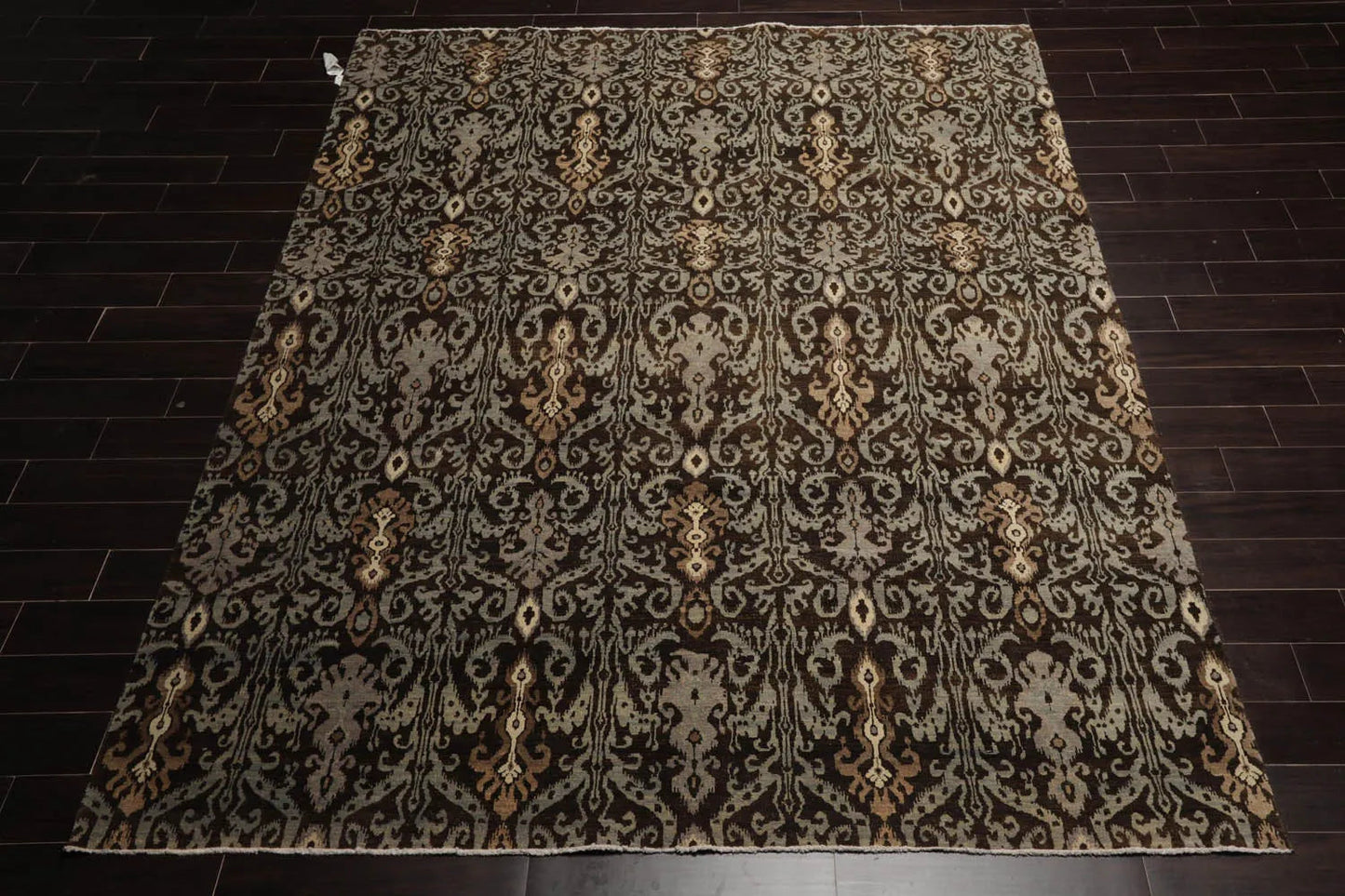 8x10 Brown Hand Knotted Tibetan 100% Wool Transitional Oriental Area Rug-2