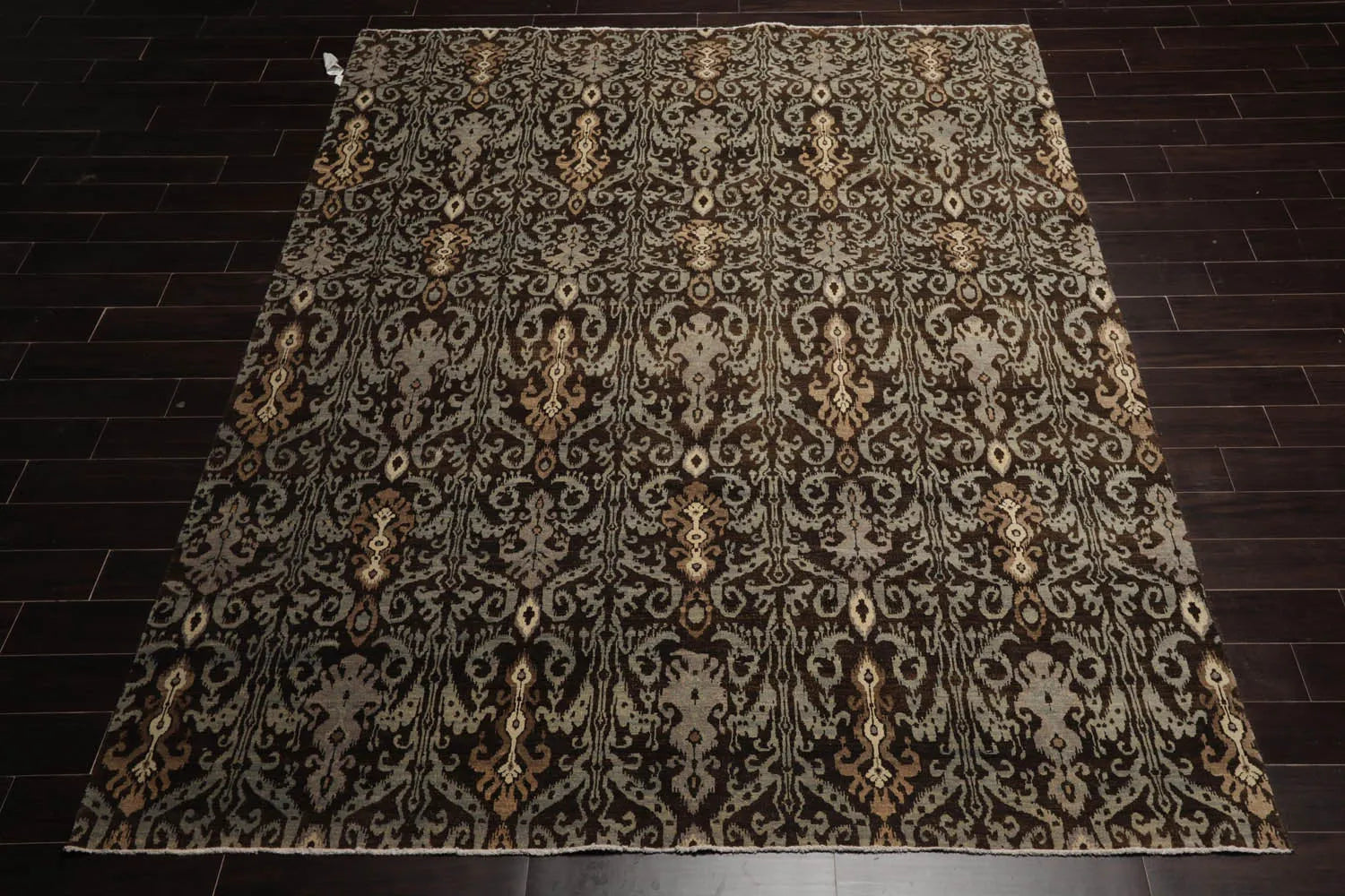 8x10 Brown Hand Knotted Tibetan 100% Wool Transitional Oriental Area Rug-2
