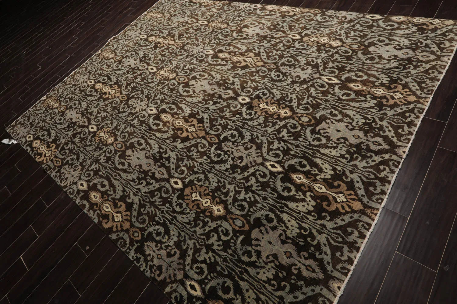 8x10 Brown Hand Knotted Tibetan 100% Wool Transitional Oriental Area Rug-3