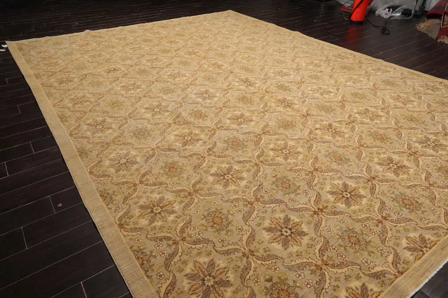 10x14 Tan Hand Knotted 100% Wool Peshawar Traditional Oriental Area Rug-3