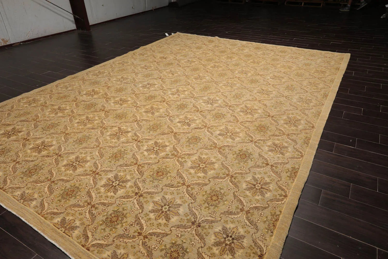10x14 Tan Hand Knotted 100% Wool Peshawar Traditional Oriental Area Rug-4