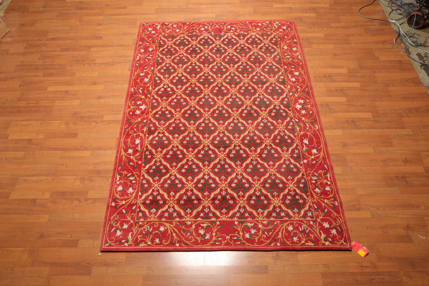 6' x 9' Hand Knotted Classic European Wool Tibetan Oriental Area Rug Rose-1
