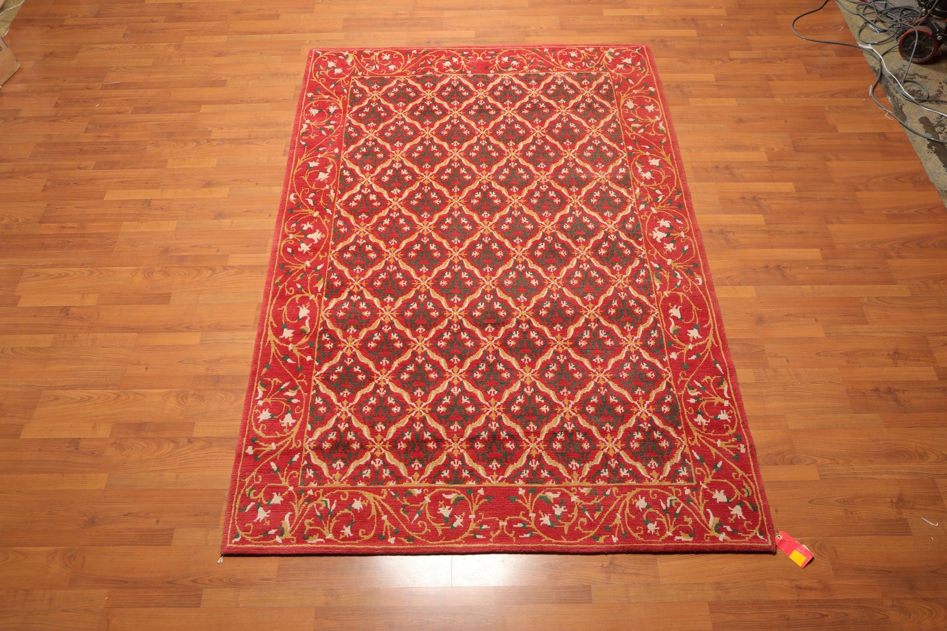 6' x 9' Hand Knotted Classic European Wool Tibetan Oriental Area Rug Rose-1