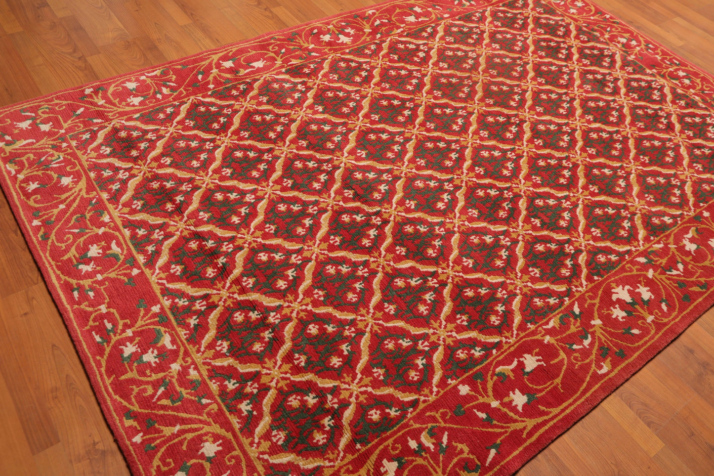 6' x 9' Hand Knotted Classic European Wool Tibetan Oriental Area Rug Rose-3