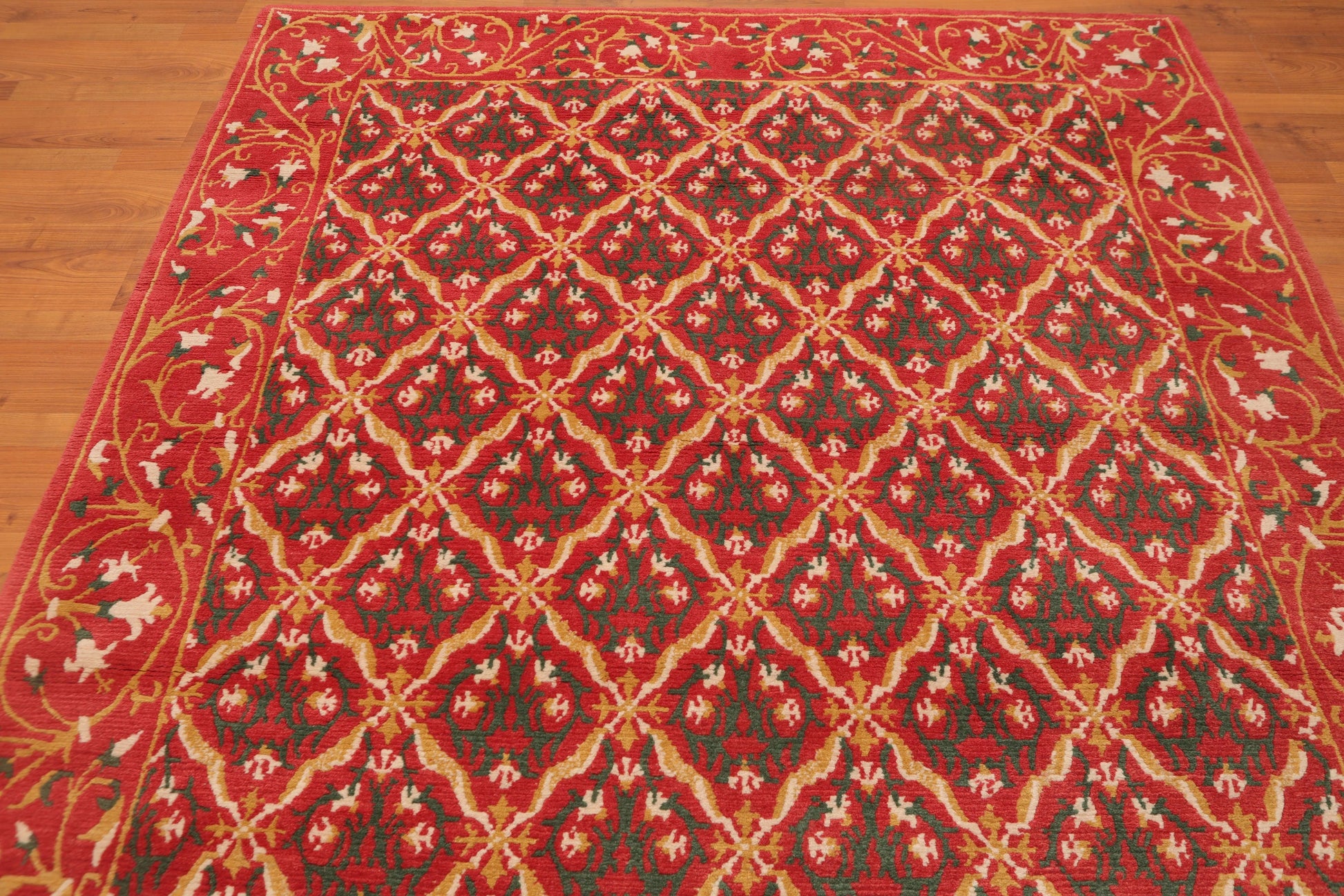 6' x 9' Hand Knotted Classic European Wool Tibetan Oriental Area Rug Rose-4