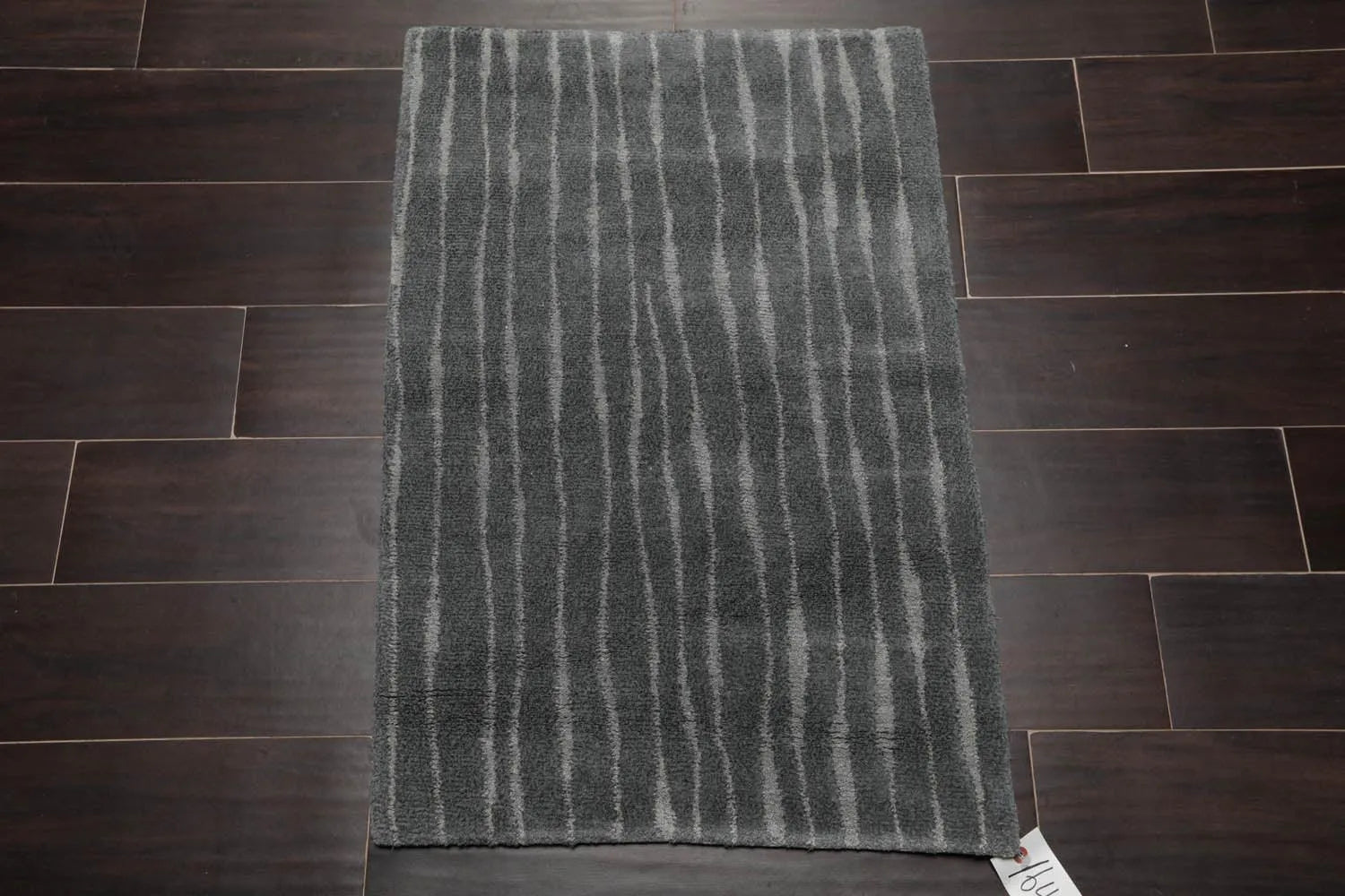 2' x 3' Hand Knotted Wool & Silk Modern Tibetan Oriental Area Rug Gray-1
