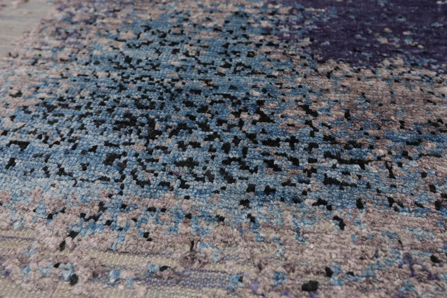2' x 2' Hand Knotted Wool & Silk Square Modern Tibetan Oriental Area Rug Gray-3