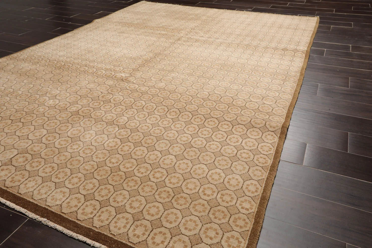 6x9 Beige Hand Knotted Tibetan 100% Wool Michaelian & Kohlberg Modern & Contemporary Oriental Area Rug-3