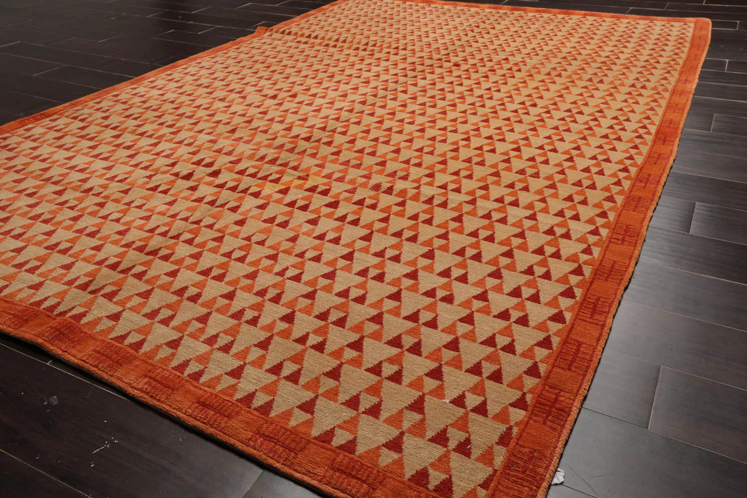 6x9 Beige Hand Knotted Tibetan 100% Wool Michaelian & Kohlberg Modern & Contemporary Oriental Area Rug-3