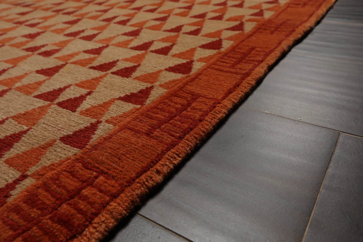 6x9 Beige Hand Knotted Tibetan 100% Wool Michaelian & Kohlberg Modern & Contemporary Oriental Area Rug-4