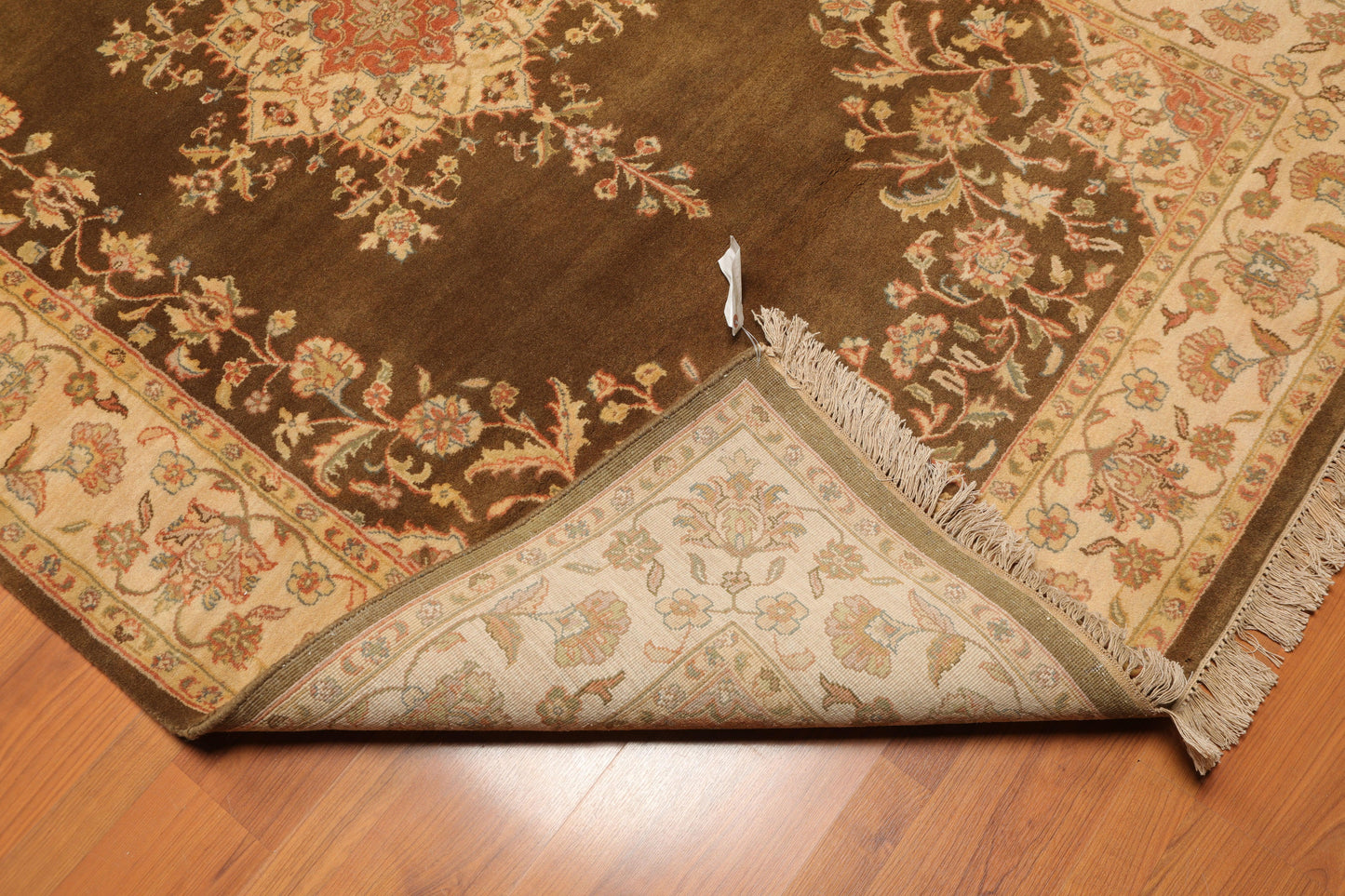 5' x 7'9" Hand Knotted Kermann Traditional 100% Wool Persian Oriental Area rug Mocha-3