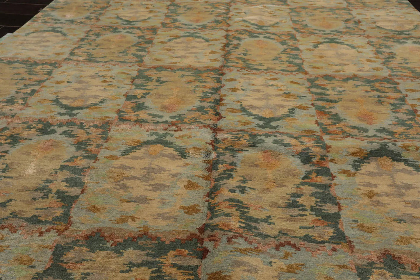 6x9 Aqua Hand Knotted Tibetan 100% Wool Tibetan Traditional Oriental Area Rug-3