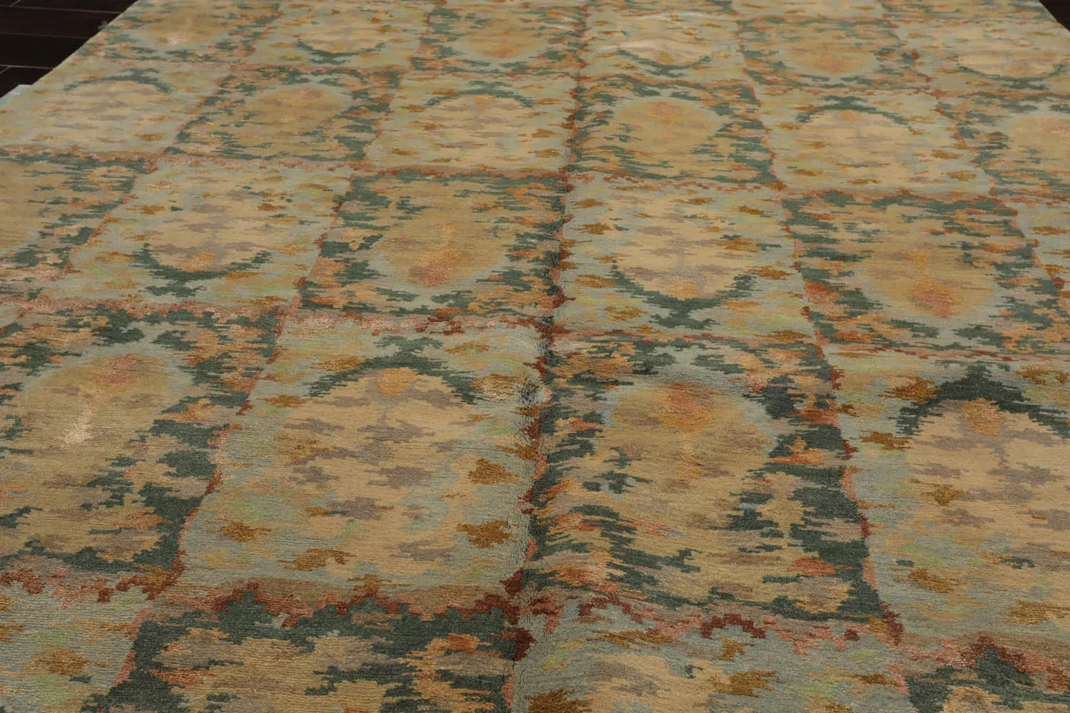 6x9 Aqua Hand Knotted Tibetan 100% Wool Tibetan Traditional Oriental Area Rug-3