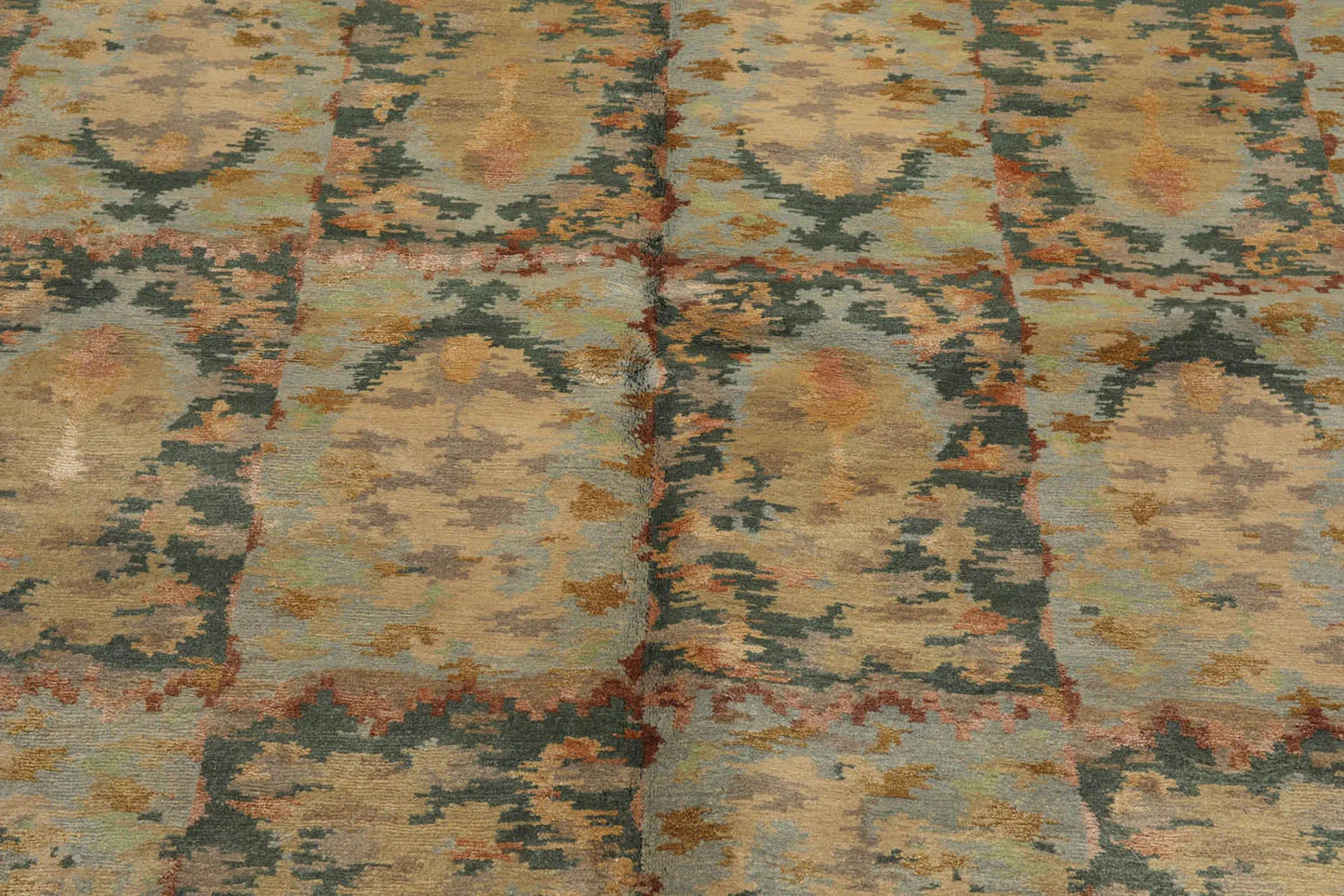 6x9 Aqua Hand Knotted Tibetan 100% Wool Tibetan Traditional Oriental Area Rug-4