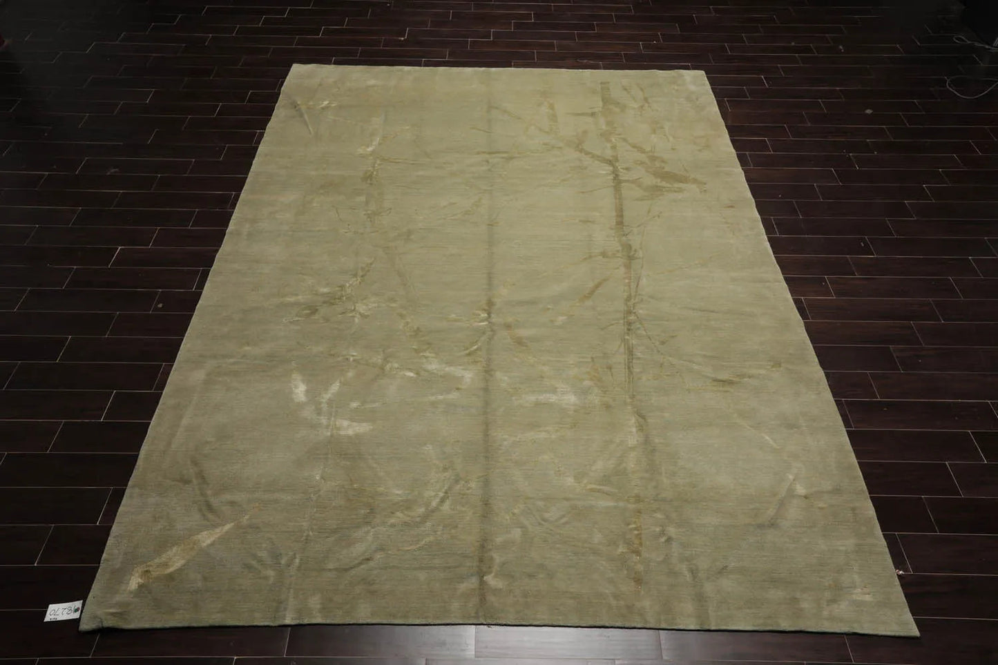 9x12 Moss Hand Knotted Tibetan 100% Wool Modern & Contemporary Oriental Area Rug-2