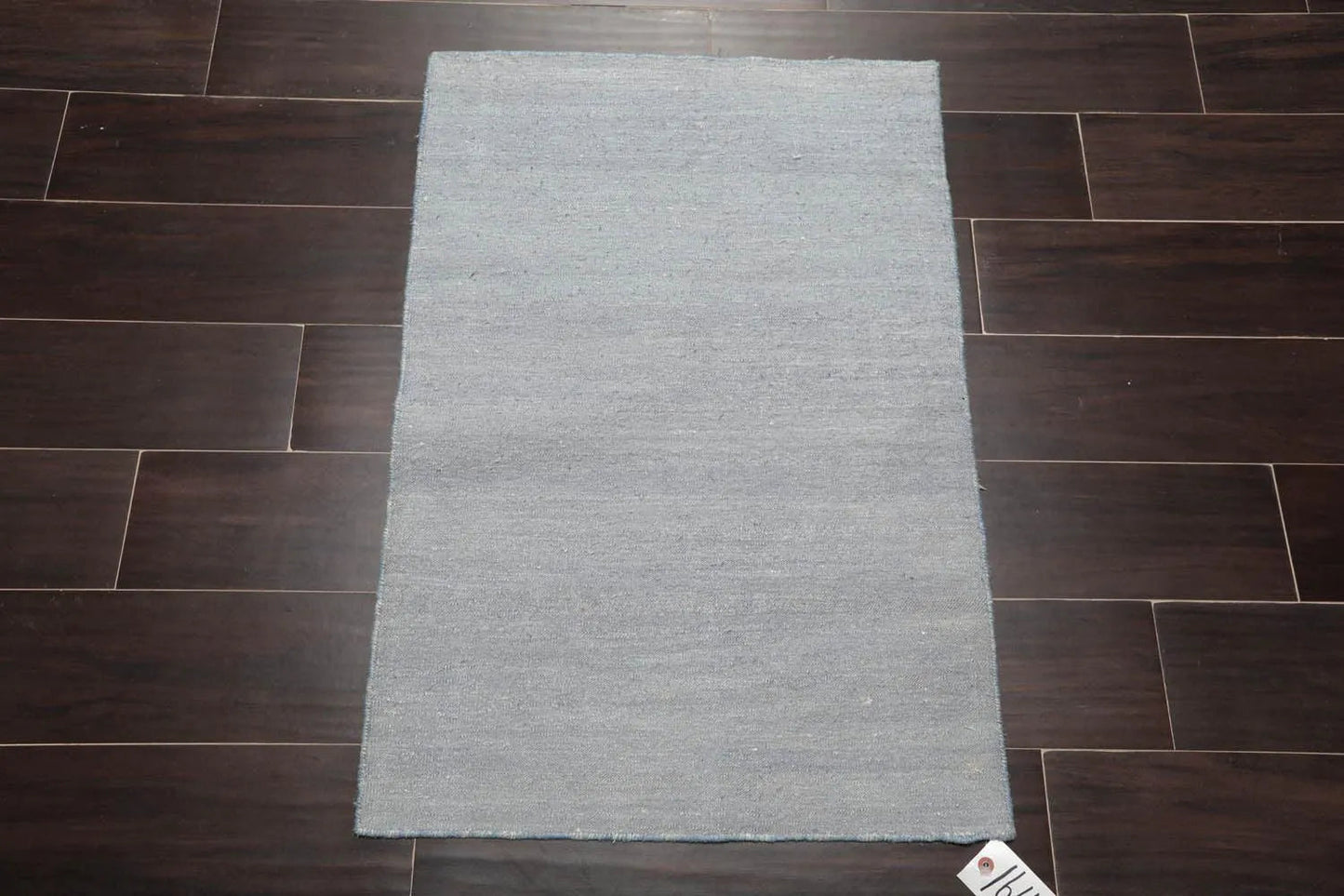2' x 3' Hand Woven Silk Modern Flatweave Kilim Oriental Area Rug Blue-1