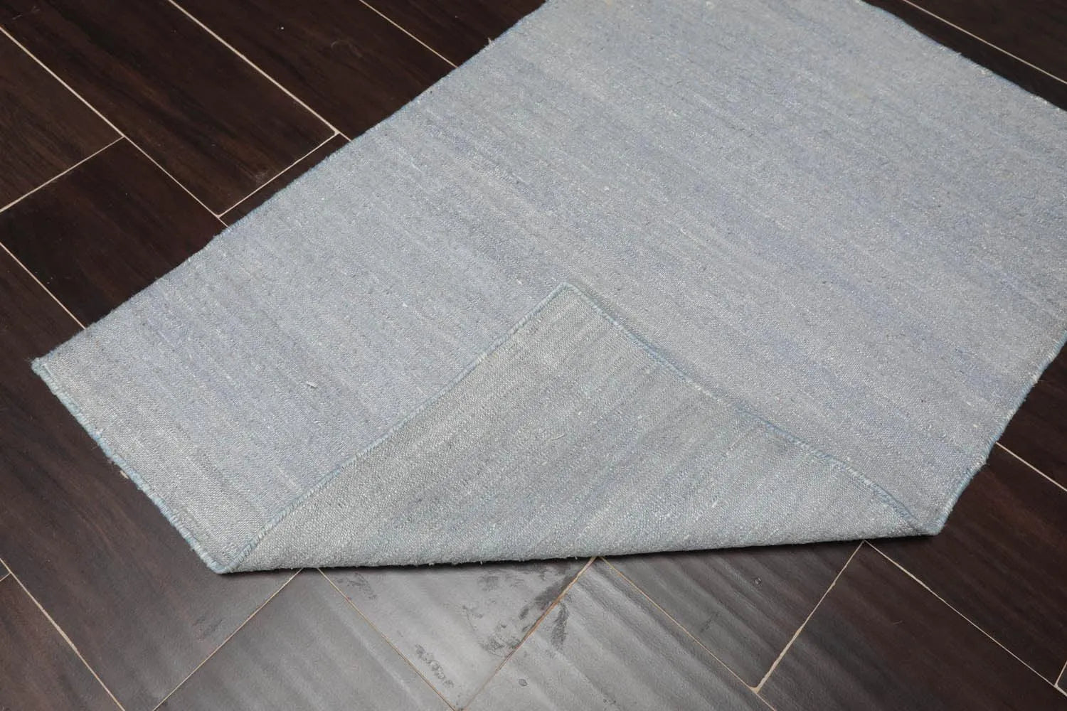 2' x 3' Hand Woven Silk Modern Flatweave Kilim Oriental Area Rug Blue-2