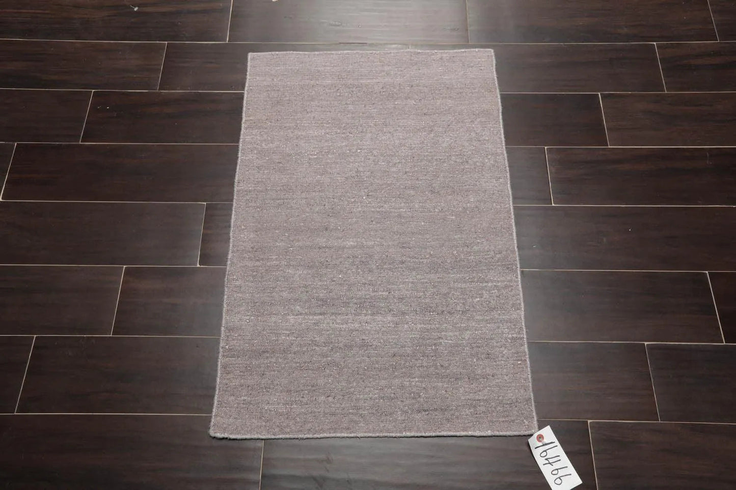 2' x 3' Hand Woven Silk Modern Flatweave Kilim Oriental Area Rug Dark Taupe-1