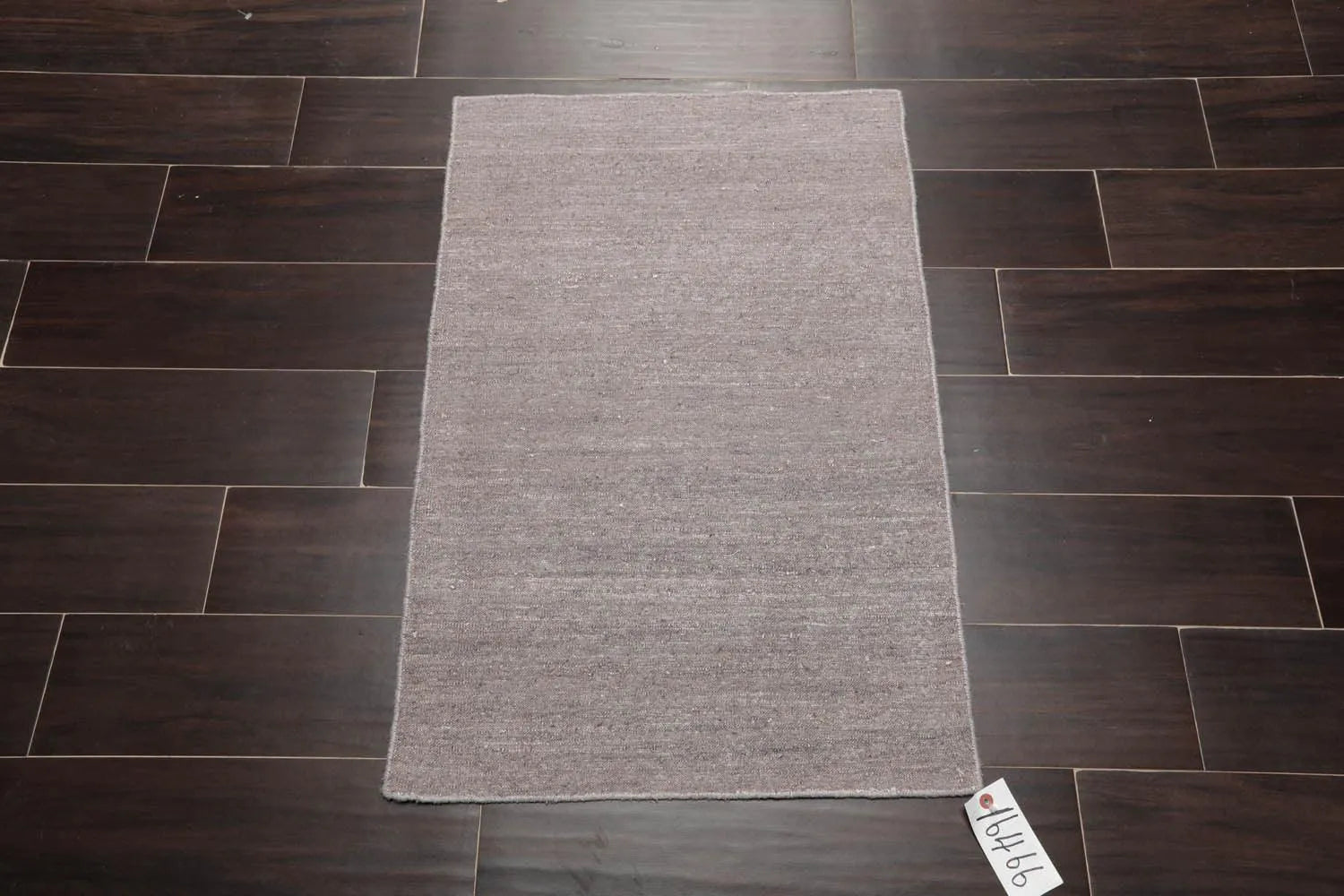 2' x 3' Hand Woven Silk Modern Flatweave Kilim Oriental Area Rug Dark Taupe-1