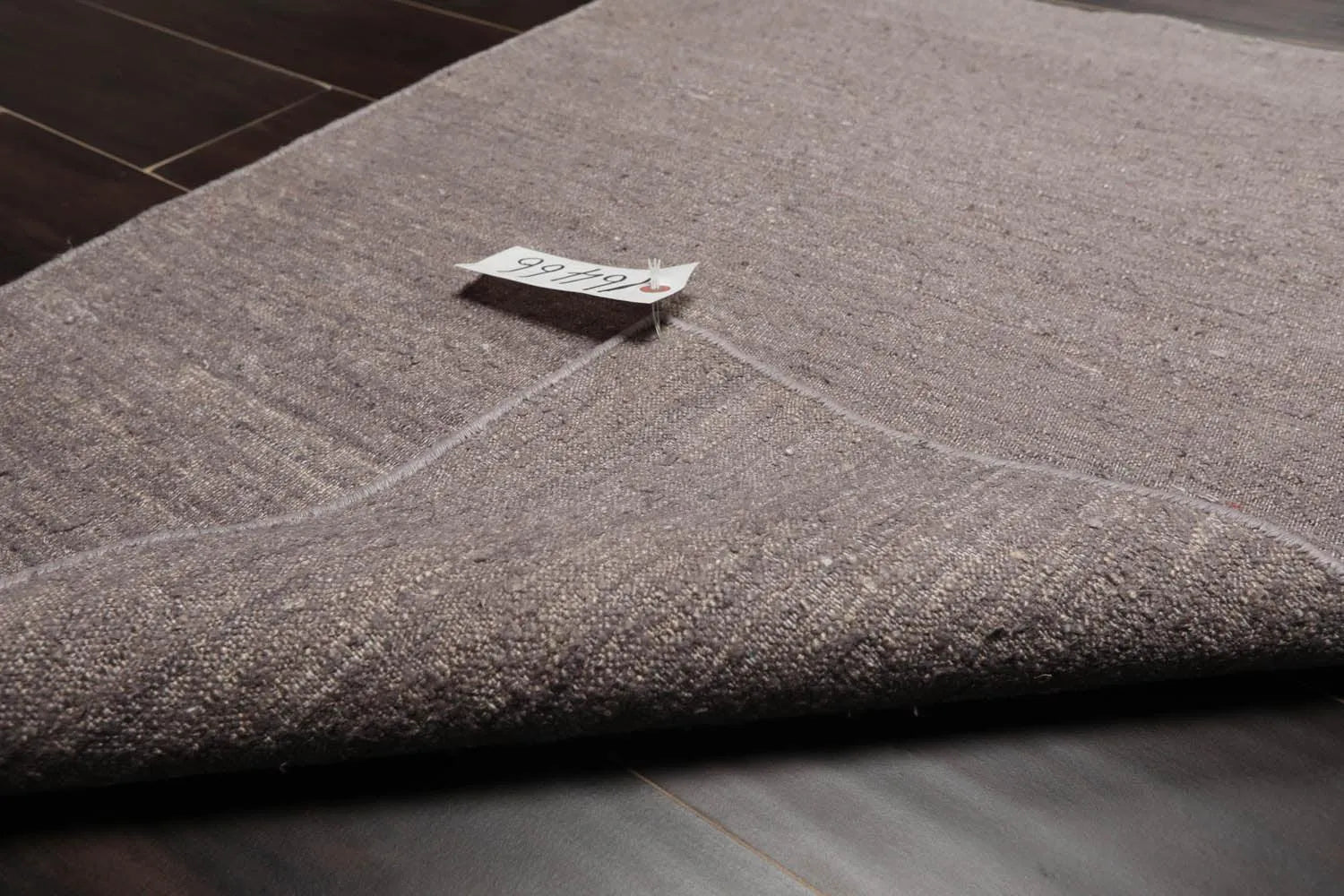 2' x 3' Hand Woven Silk Modern Flatweave Kilim Oriental Area Rug Dark Taupe-3