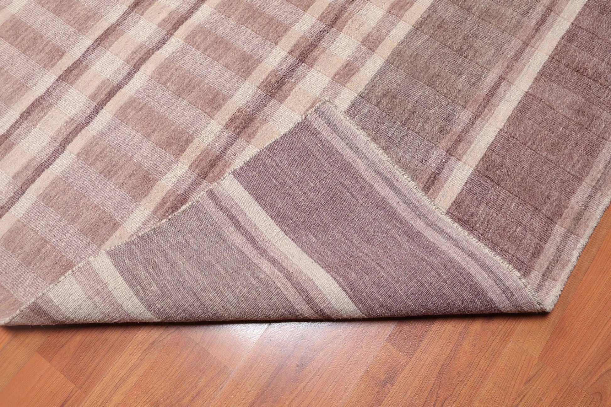 5' x 7' Handmade Contemporary100% Wool Loop & Cut Pile Area Rug Beige-4