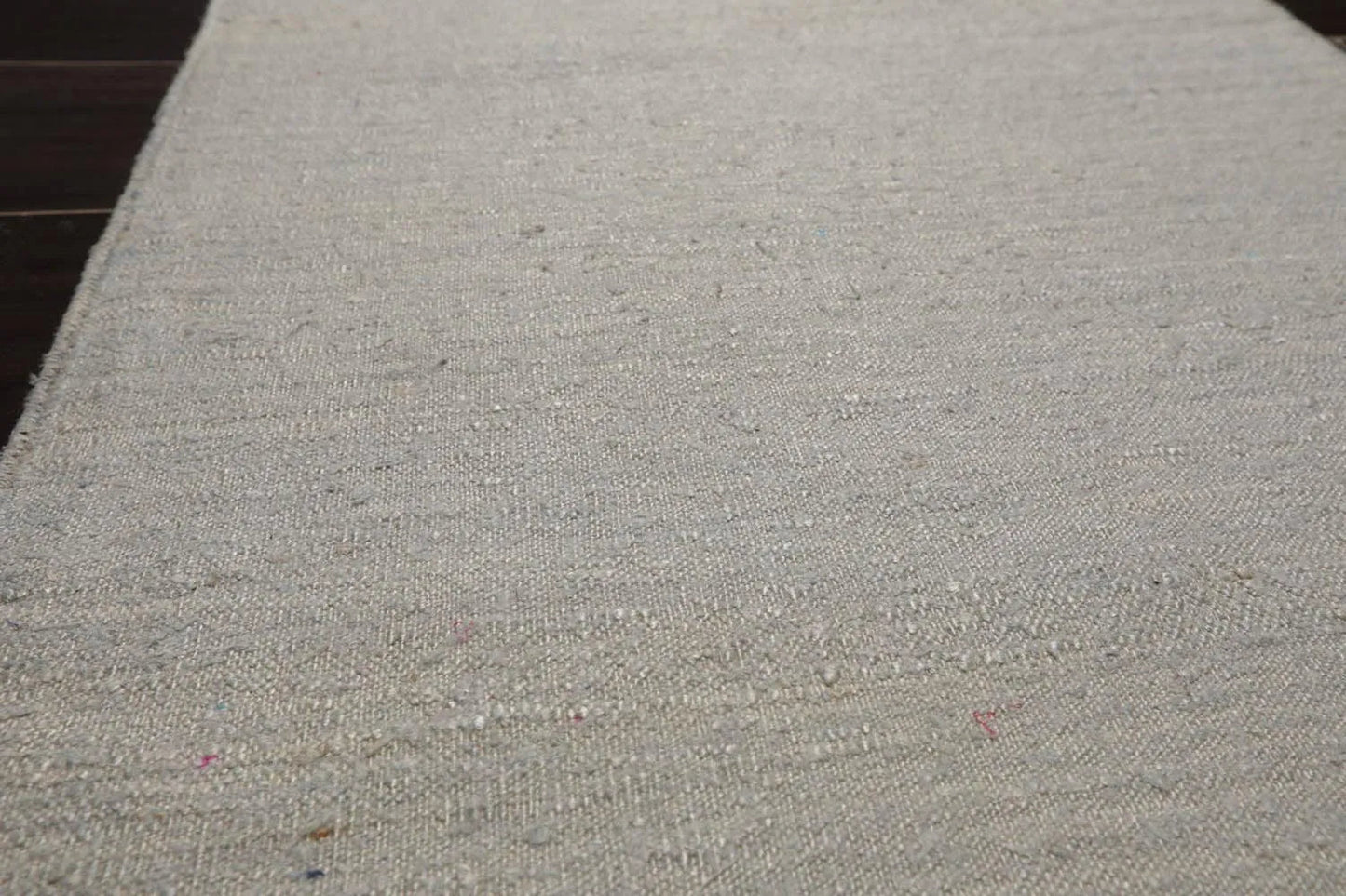 2' x 3' Hand Woven Silk Modern Flatweave Kilim Oriental Area Rug Silver Gray-2