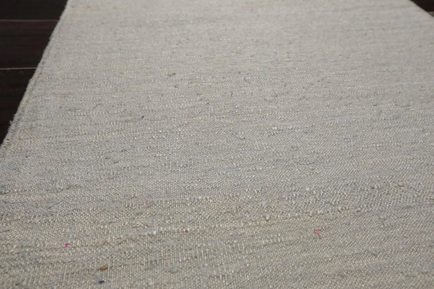 2' x 3' Hand Woven Silk Modern Flatweave Kilim Oriental Area Rug Silver Gray-2