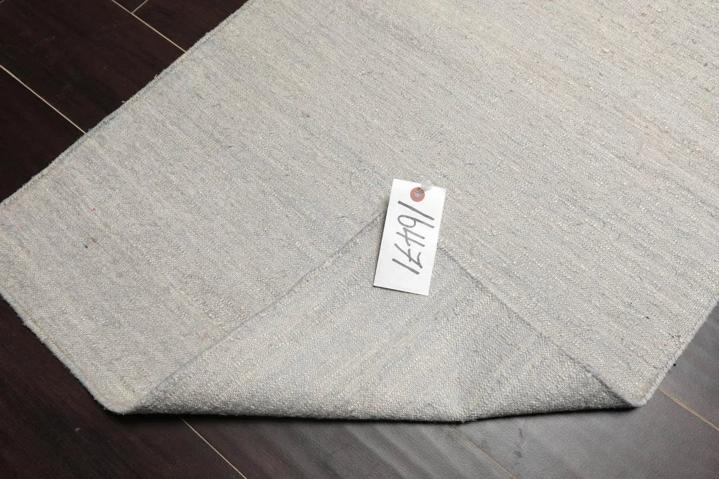 2' x 3' Hand Woven Silk Modern Flatweave Kilim Oriental Area Rug Silver Gray-3