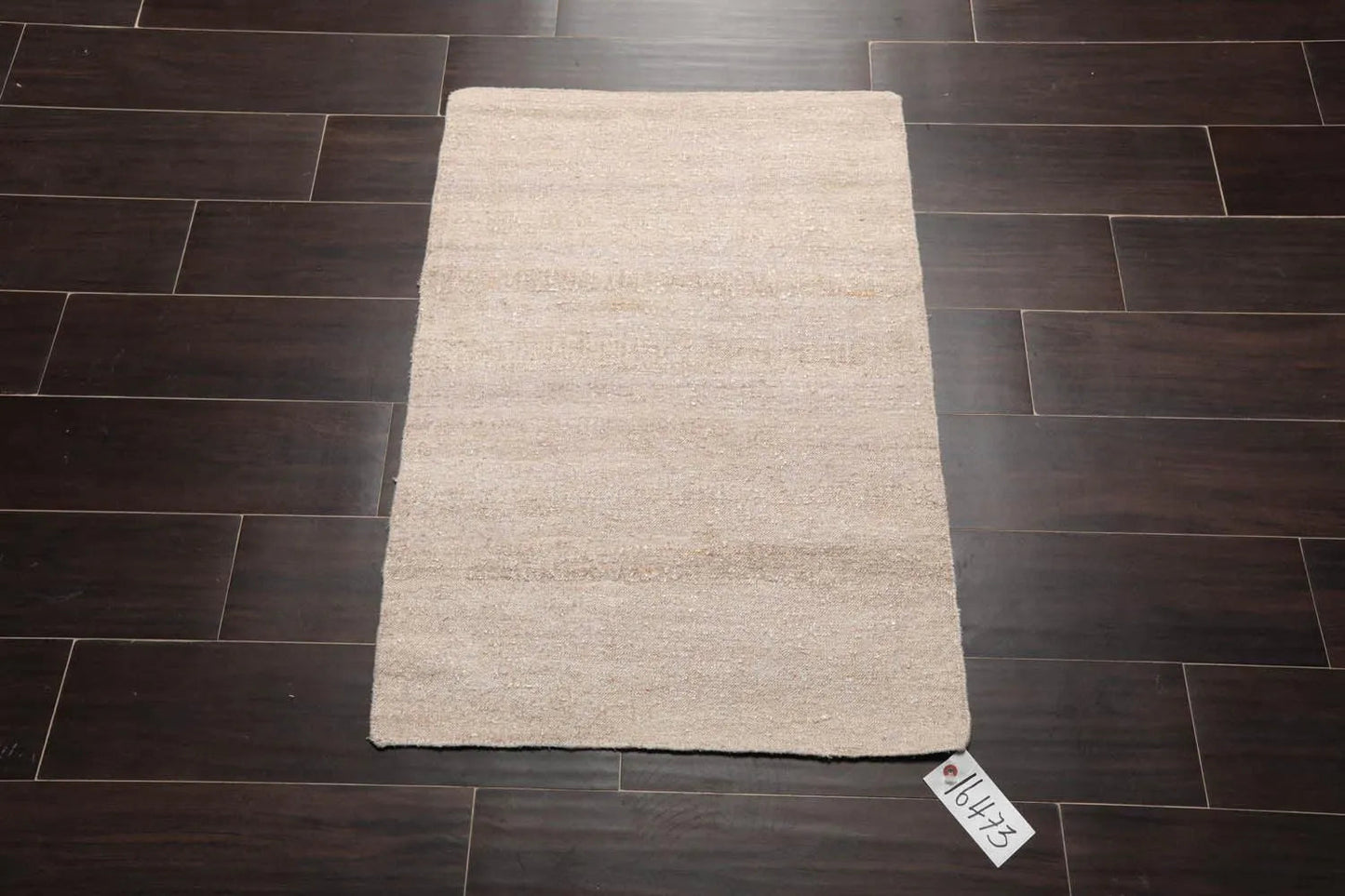 2' x 3' Hand Woven 100% Silk Modern Flatweave Kilim Oriental Area Rug Beige-1