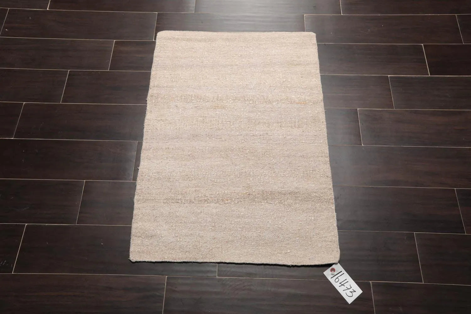 2' x 3' Hand Woven 100% Silk Modern Flatweave Kilim Oriental Area Rug Beige-1