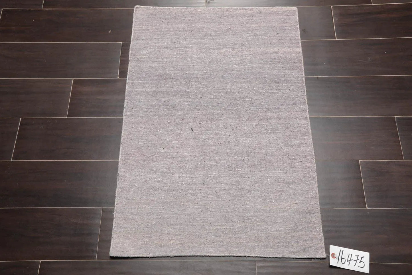 2' x 3' Hand Woven 100% Silk Modern Flatweave Kilim Oriental Area Rug Gray-1