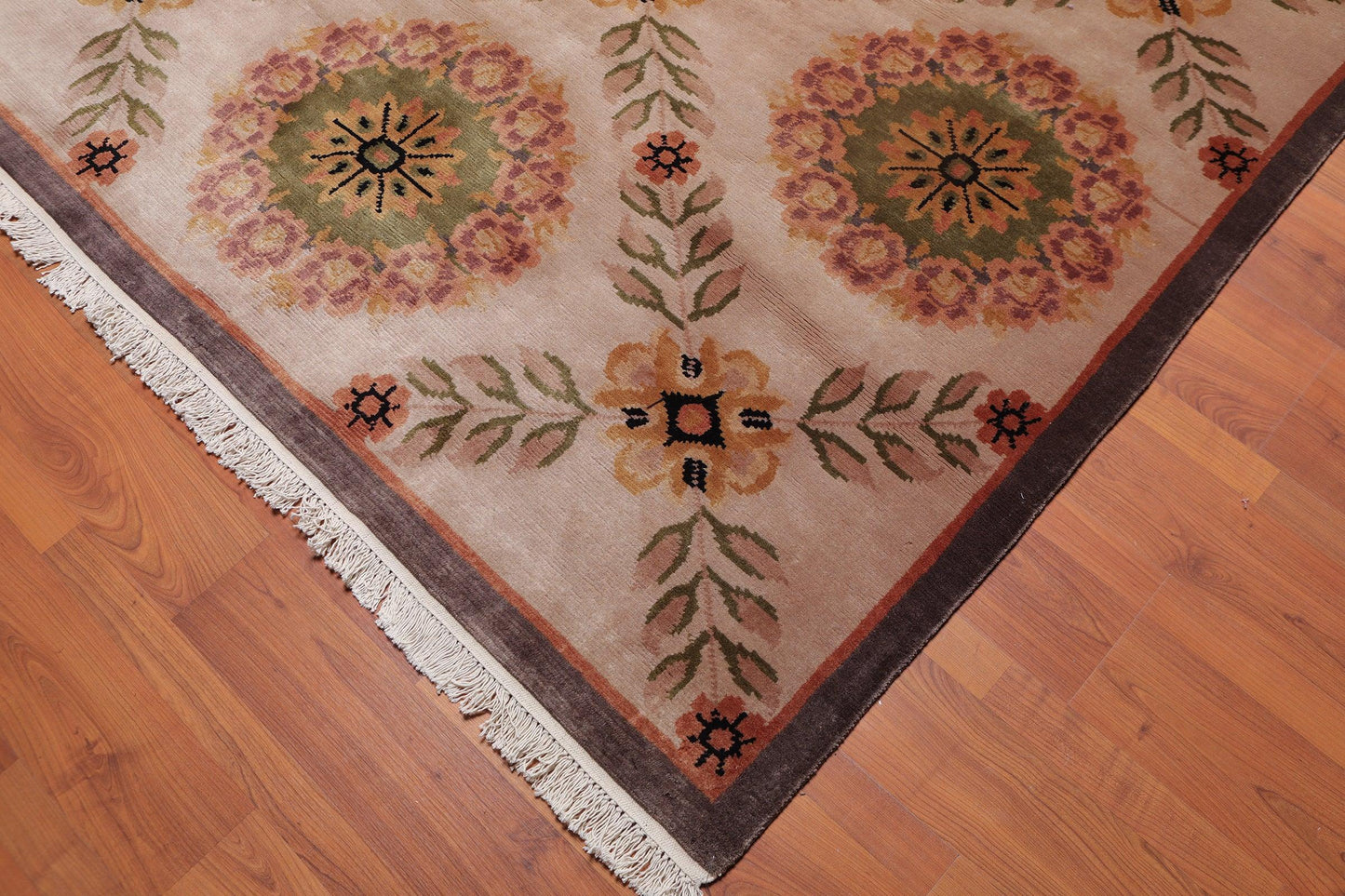 6' x 9'1" Hand Knotted Traditional Classic European Wool Tibetan Area rug Beige-4