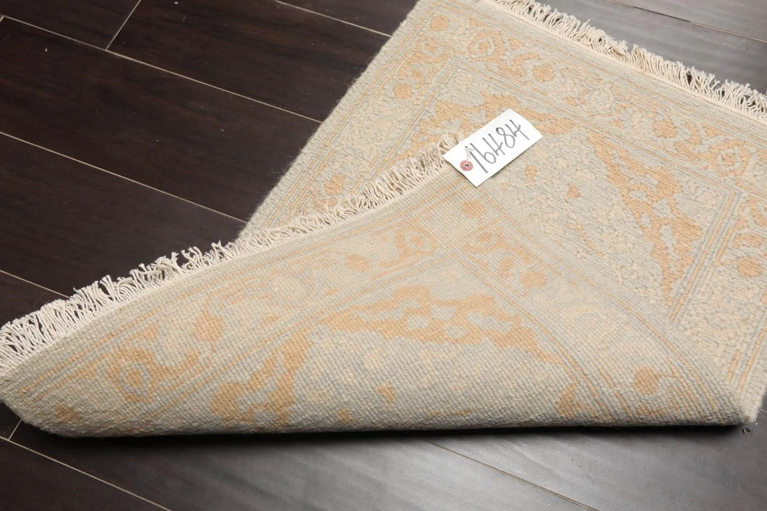 1'10''x2'7'' Hand Knotted 100% Wool Reversible Oriental Area Rug Gray-3