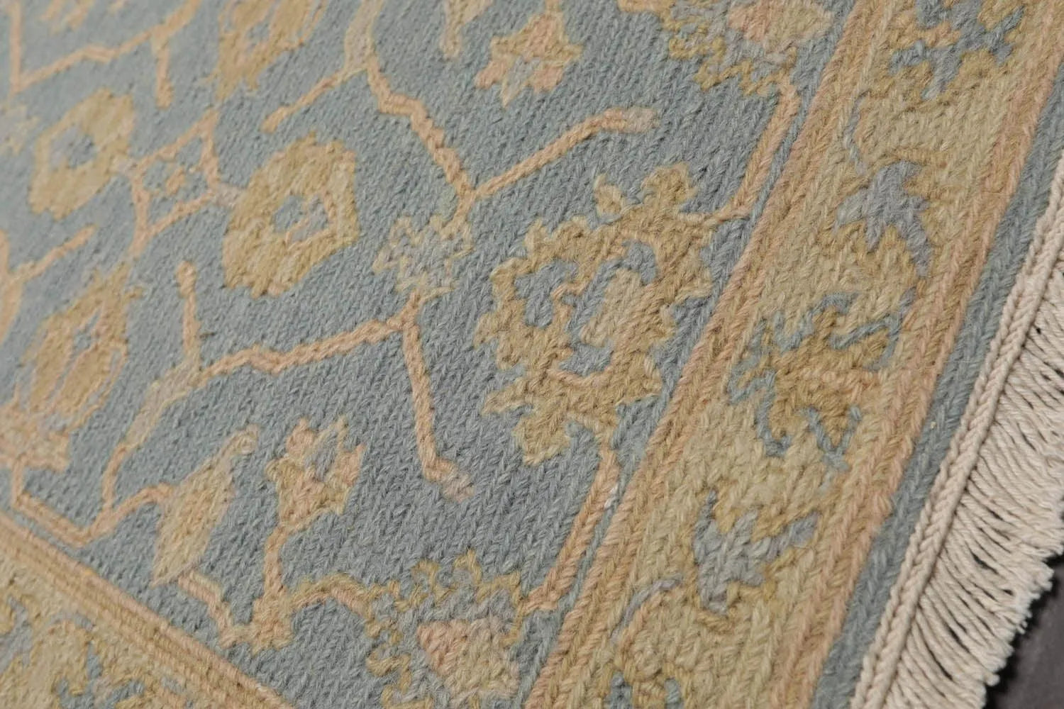 1'10''x2'7'' Hand Knotted 100% Wool Oriental Area Rug Aqua-2