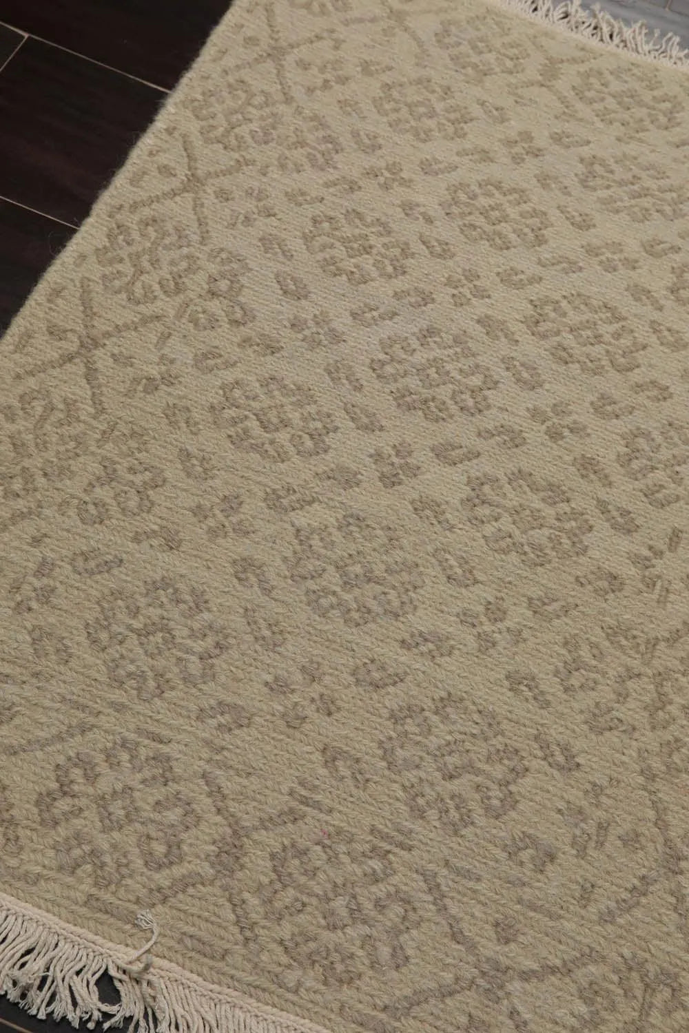 1'10''x2'7'' Hand Knotted 100% Wool Reversible Oriental Area Rug Beige-2